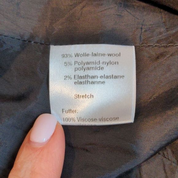Akris Blazer Charcoal Gray Wool Zipper Pockets Size 8 - Picture 7 of 8